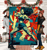 Train Hard Fight Harder Sherpa Blanket - Beyond T-shirts